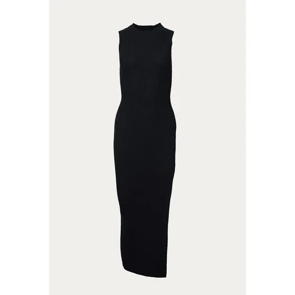 knee length dresses for ladies Anouk Black Glittered Flared Mini Dress XL / Black main image 1